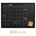 Toraso Calendar Chalkboard, 18 X 24 Inches, Magnetic Surface Black Frame Chalk Board For Planning,School Timetable Memo, Hanging