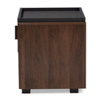 Baxton Studio Rikke Modern and Contemporary Two-Tone Gray and Walnut Finished Wood 1-Drawer Nightstand