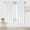 Dwcn White Curtains For Living Room Thermal Insulated, 50% Light Blocking Curtains For Bedroom, Dining Room Window, W 38X L 63 I
