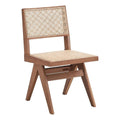 Acme Furniture Velentina 18 Rattan & Wood Side Chair in Natural (Set of 2)