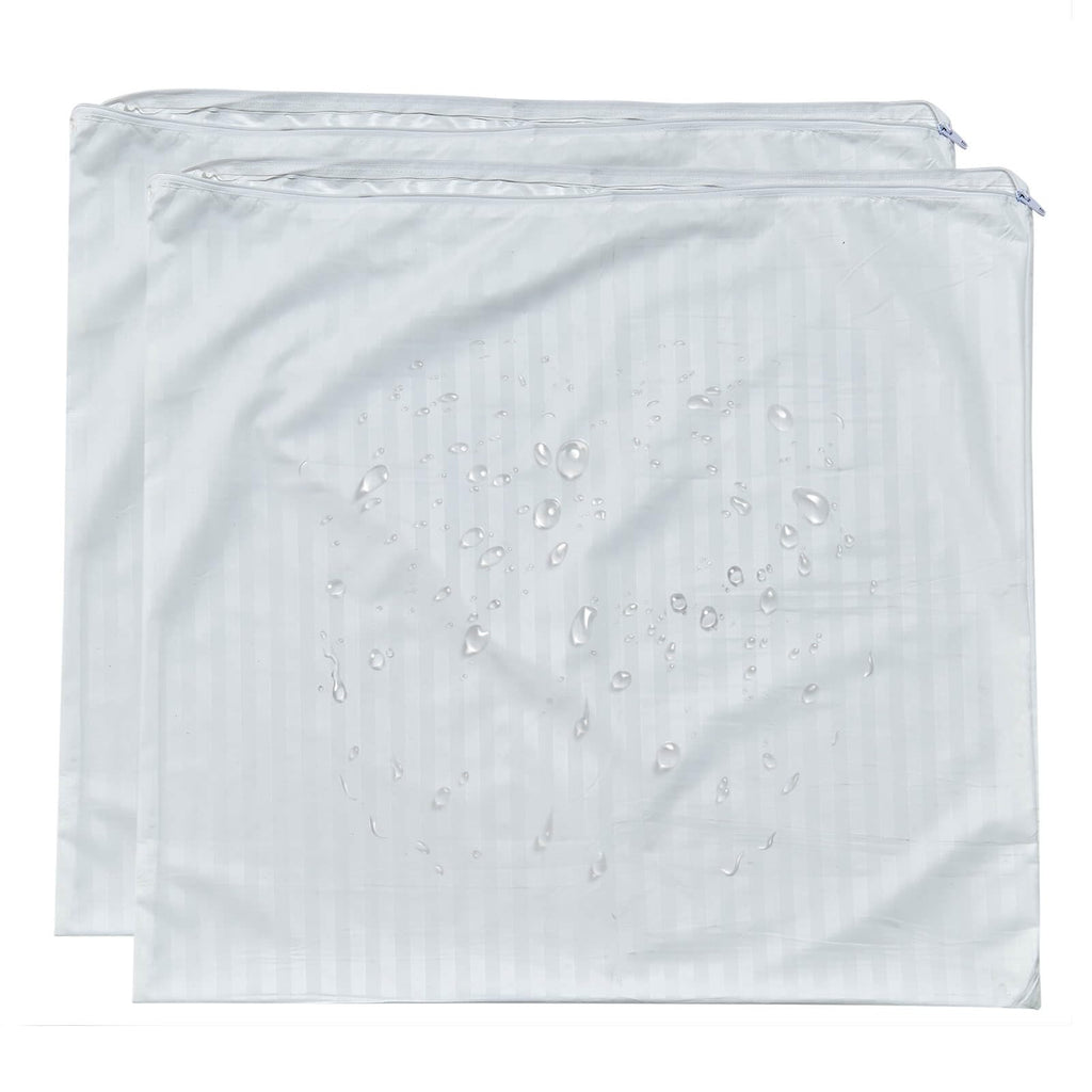 Feather Proof Euro Pillow Protectors 26x26 Set of 2 Waterproof Cover for Goose Down Square Throw Pillows 2 Pack