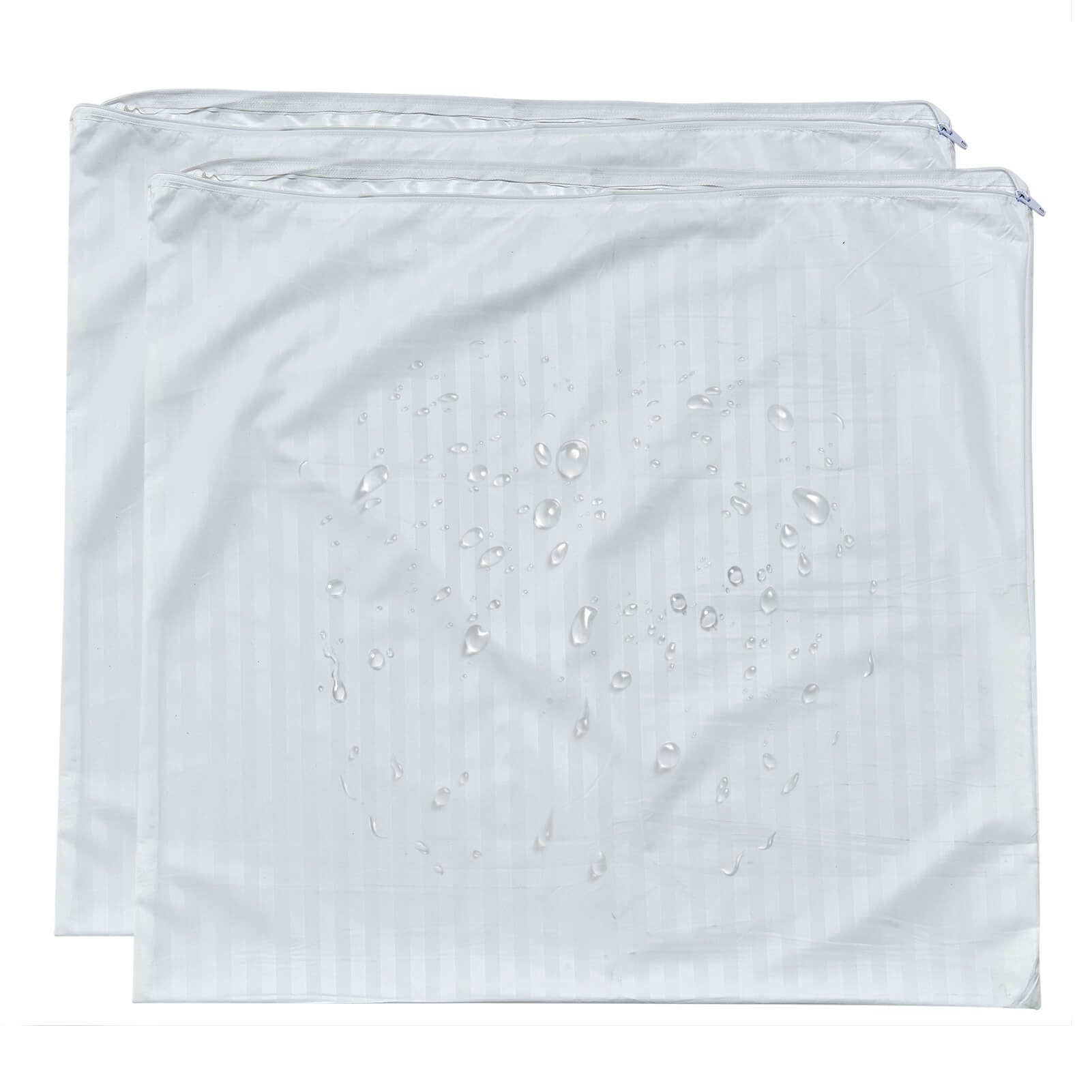 Feather Proof Euro Pillow Protectors 26x26 Set of 2 Waterproof Cover for Goose Down Square Throw Pillows 2 Pack