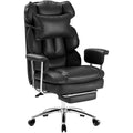 Sweetcrispy Executive Home Office Desk Chair - Ergonomic Big Tall High Back with Footrest & Lumbar Support, Reclining Height Adj