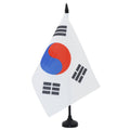 South Korea Table Flag 5' X 8' - South Korean Desk Flag 21 X 14 Cm - Black Plastic Stick And Base - Az Flag