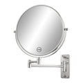 FFowcye 8    Wall Mounted Makeup Mirror - 1X/10X Double Sided Magnifying Bathroom Mirror, 360 Swivel Extendable Vanity Shaving M