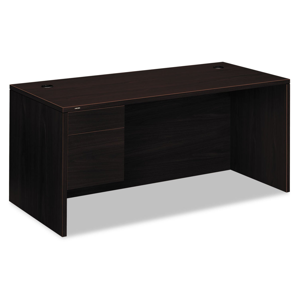 Hon 10584Lnn 10500 Series L Left 3/4-Height Pedestal Desk, 66 X 30 X 29-1/2, Mahogany