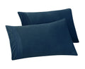 Elegant Comfort Solid Pillowcases 1500 Thread Count Egyptian Quality - Easy Care, Smooth Weave, Wrinkle And Stain Resistant, Easy Slip-On, 2-Piece Set, Standard/Queen Pillowcase, Navy