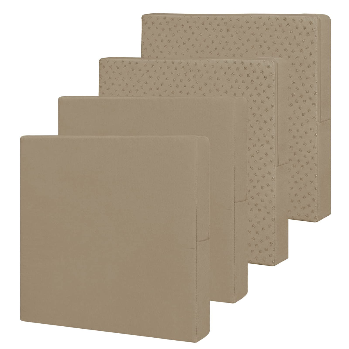 Easy-Going Waterproof Patio Cushion Covers 24X22X4 Inch 4 Pack Replacement Non-Slip Outdoor Seat Cushion Slipcover With Zipper.