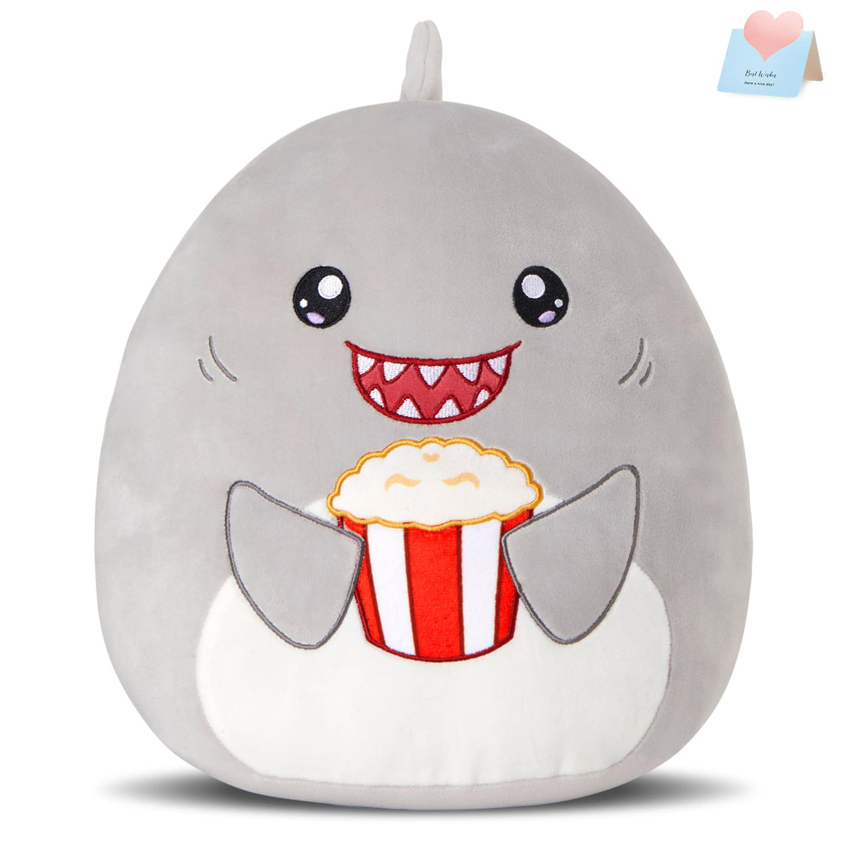Glow Guards 12' Shark Plush Pillow Cute Shark Stuffed Animal Soft Shark Plush Toy Stuffed Animals Shark Birthday Gift For Boys