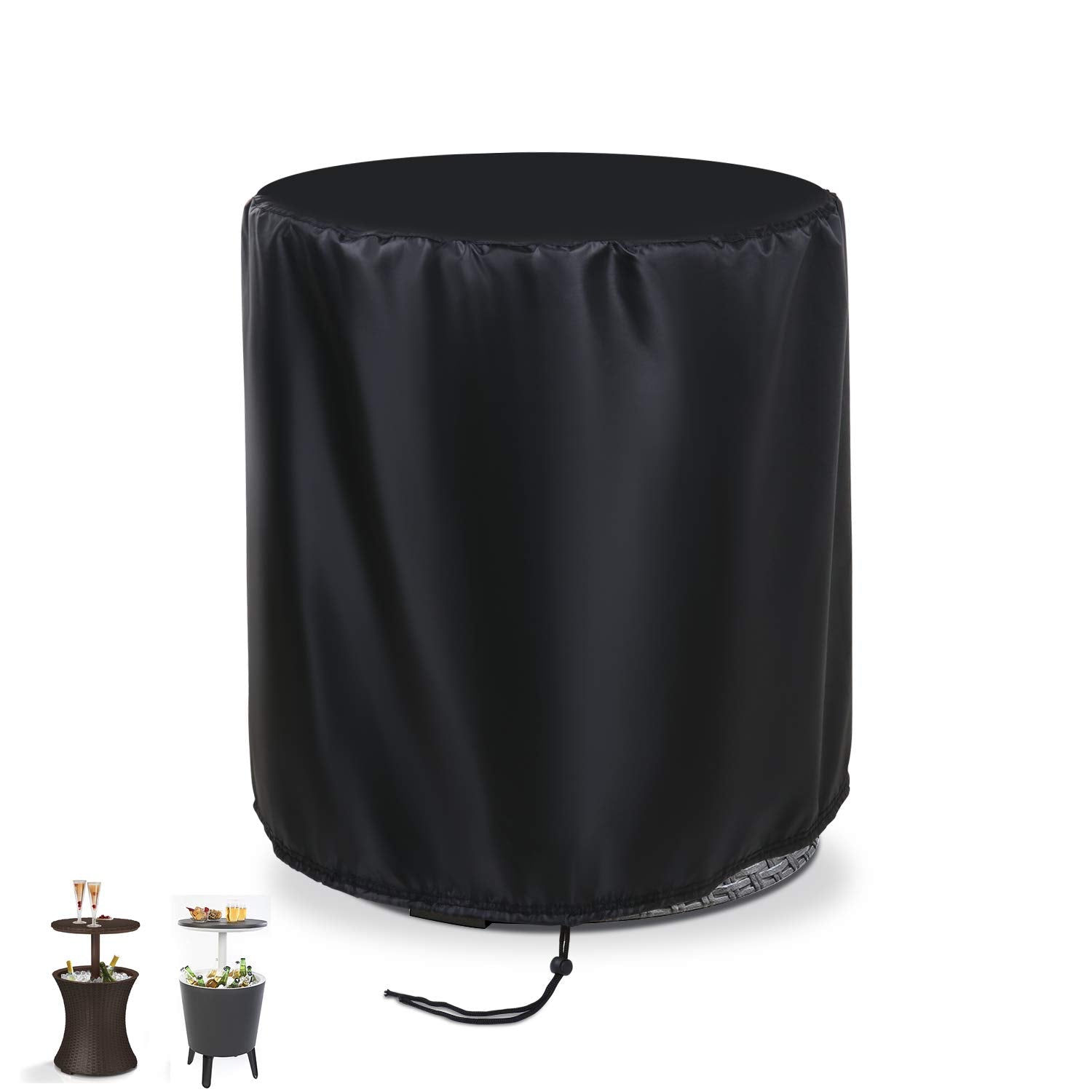 Theelves Patio Cooler Bar Table Cover Design For Keter 7.5-Gal Cool Bar Table, Outdoor Patio Round Beer Cooler Table Cover, Wate