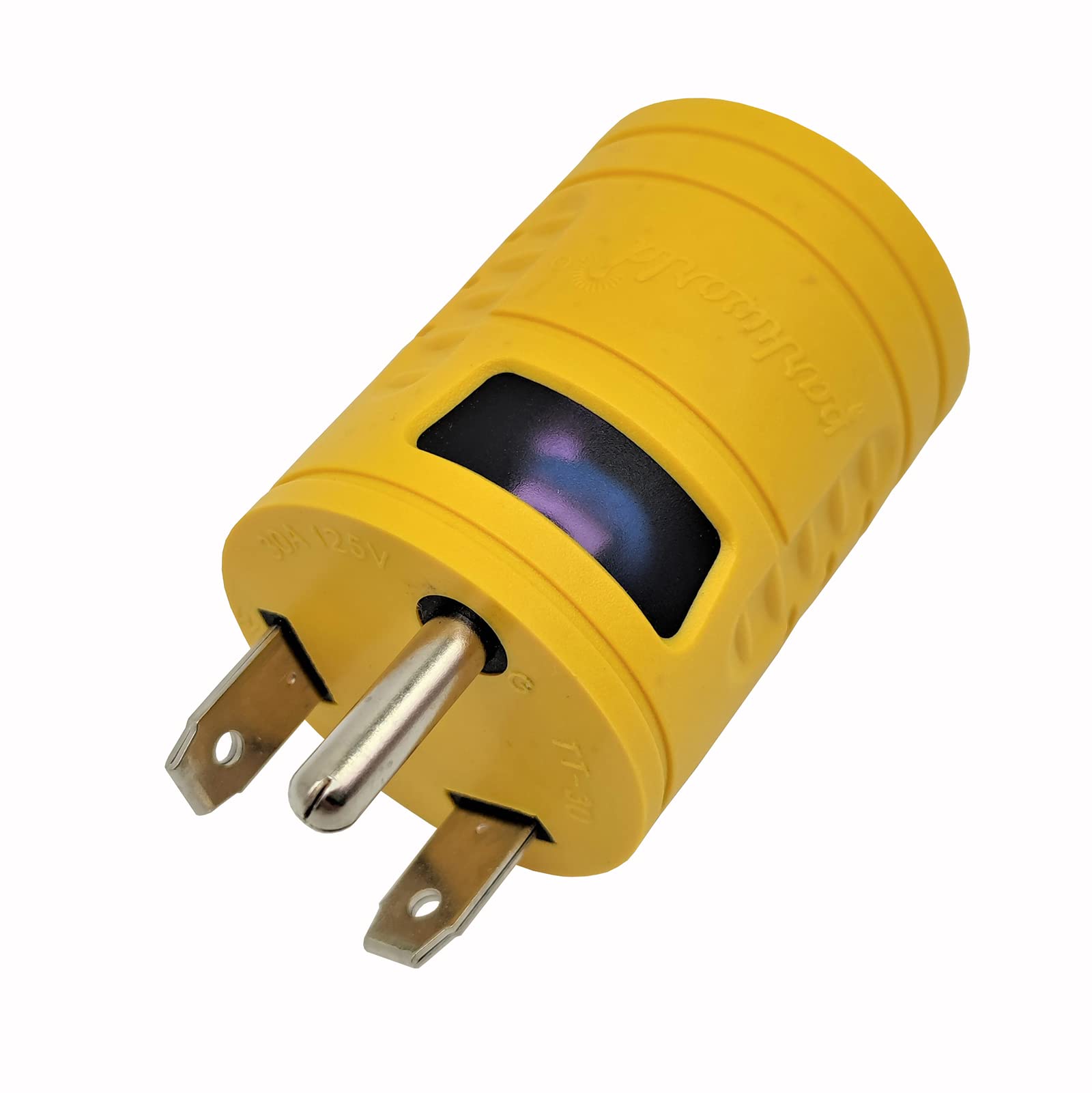 Parkworld 67867 Nema Tt-30P To L14-30R 1-Piece Adapter, Rv 30A Tt-30 Male Plug To Generator 30A 4-Prong L14-30 Female Receptacle