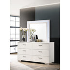 Coaster Felicity Mirror Glossy White With Led Light