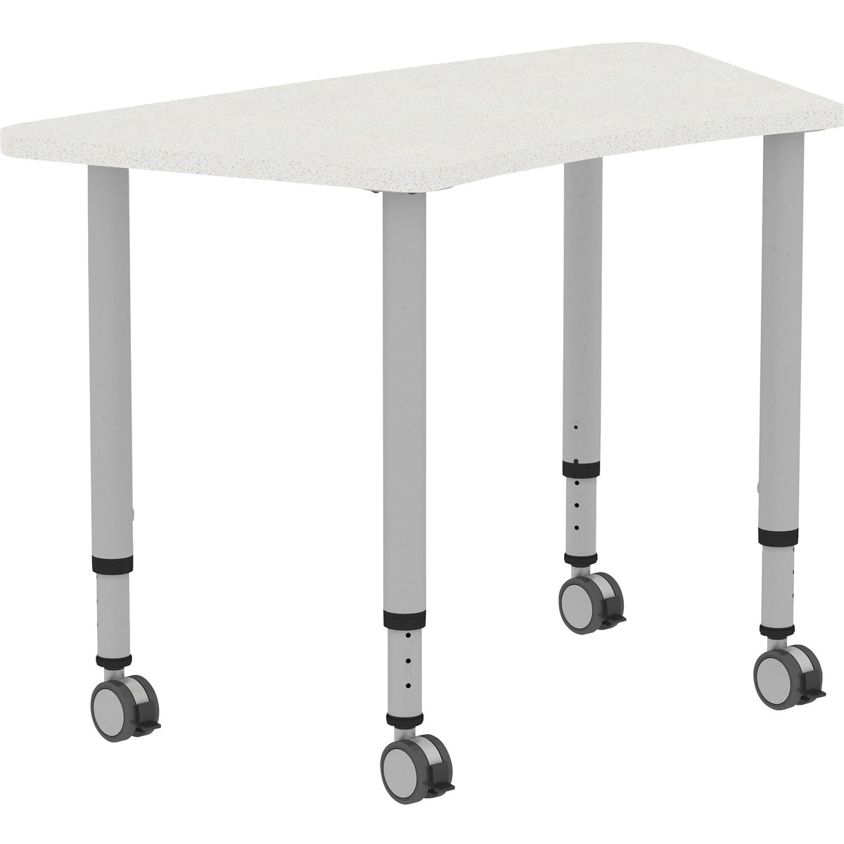 Lorell, Llr69583, Height-Adjustable Trapezoid Table, 1 Each