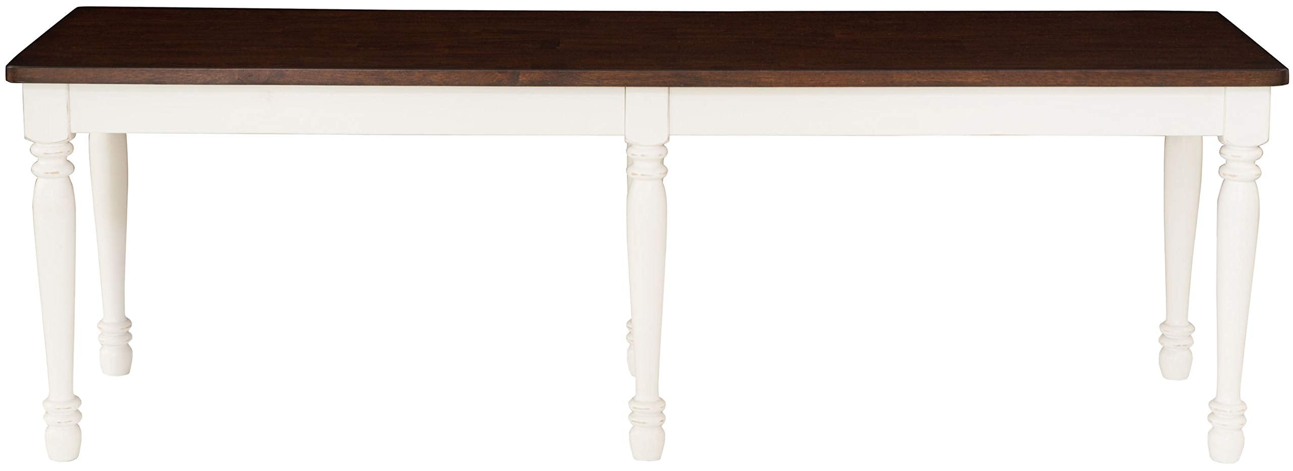 Crosley Furniture Shelby Wood Dining Bench for Entryway or Mudroom, Distressed White