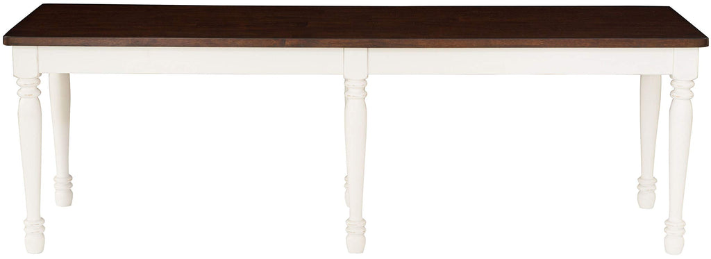 Crosley Furniture Shelby Wood Dining Bench for Entryway or Mudroom, Distressed White