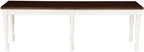 Crosley Furniture Shelby Wood Dining Bench for Entryway or Mudroom, Distressed White