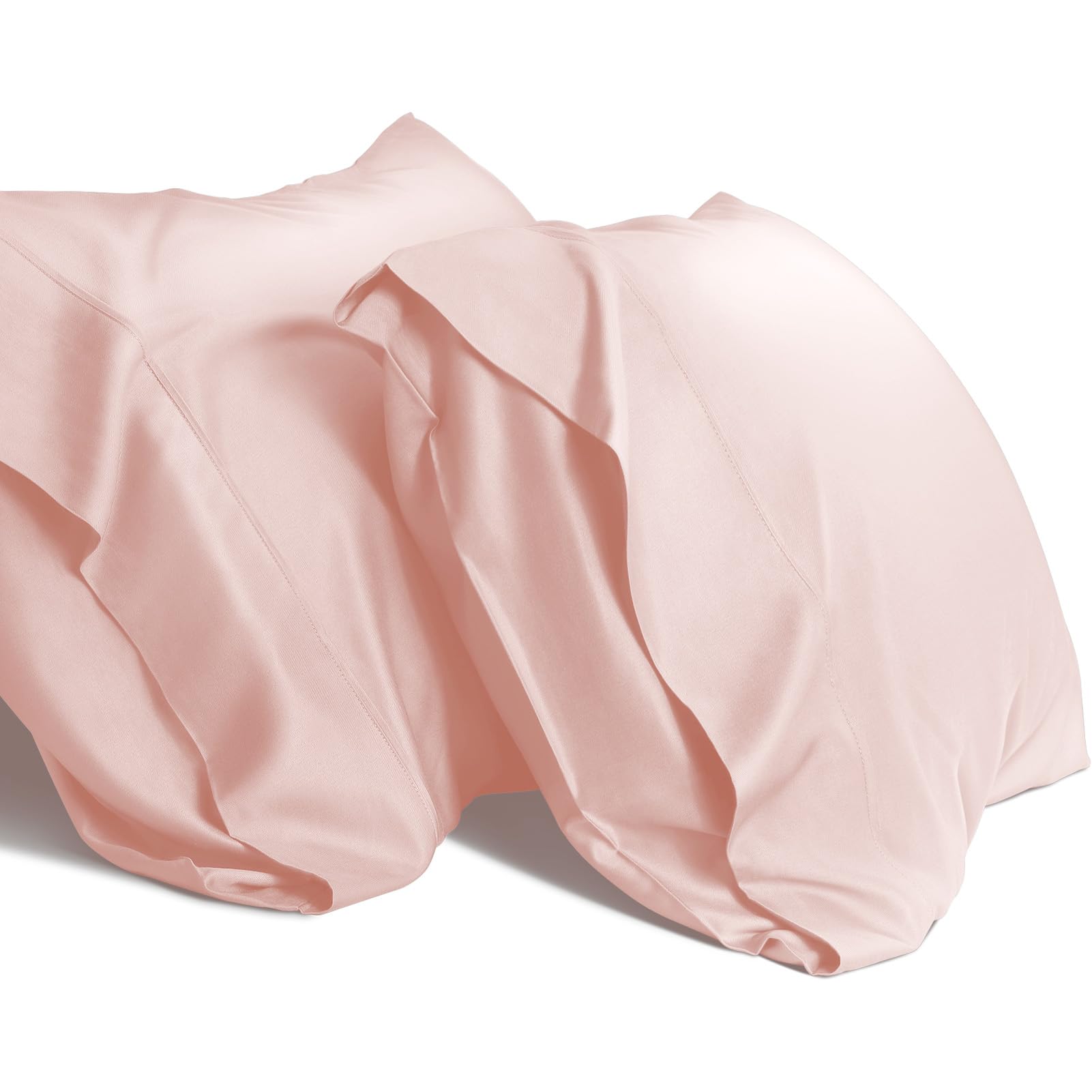 Wishsmile Cooling Pillowcases Queen Pillow Cases Set Of 2,Light Pink,2 Pack,20X30 Inches