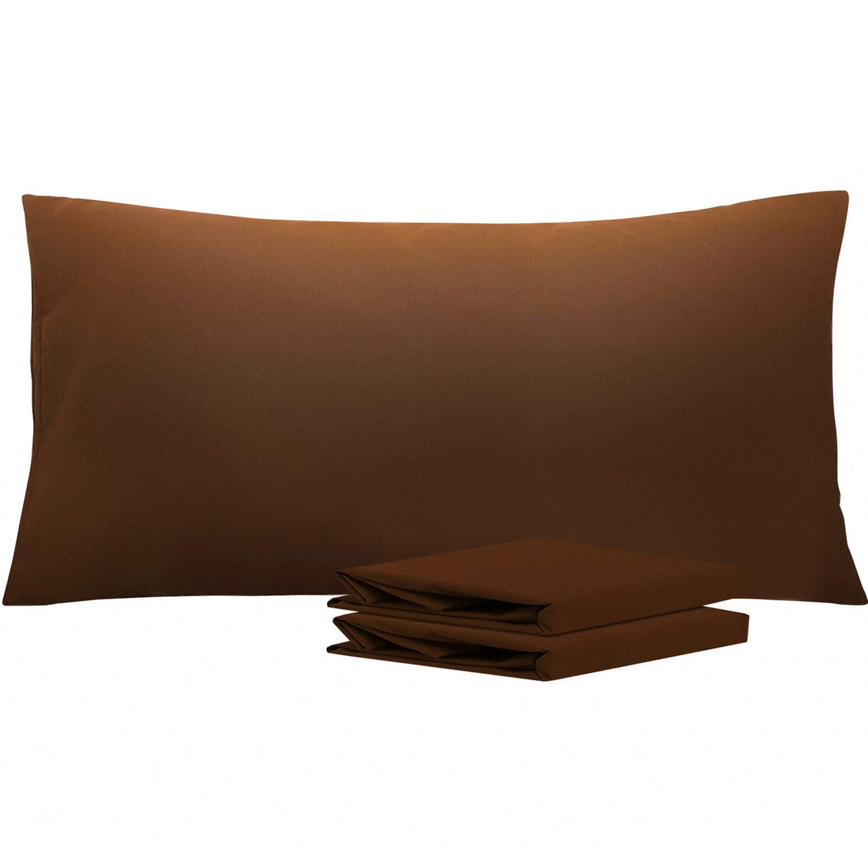 Ntbay King Pillowcase Set - 2 Pack Brushed Microfiber 20X40 Pillowcases - Soft, Wrinkle-Free, Fade-Resistant, Stain-Resistant, B
