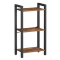 VASAGLE 3-Tier Tall Bookshelf, Narrow Bookcase with Steel Frame, Skinny Book Shelf for Living Room, Home Office, Study, 9.4 x 15