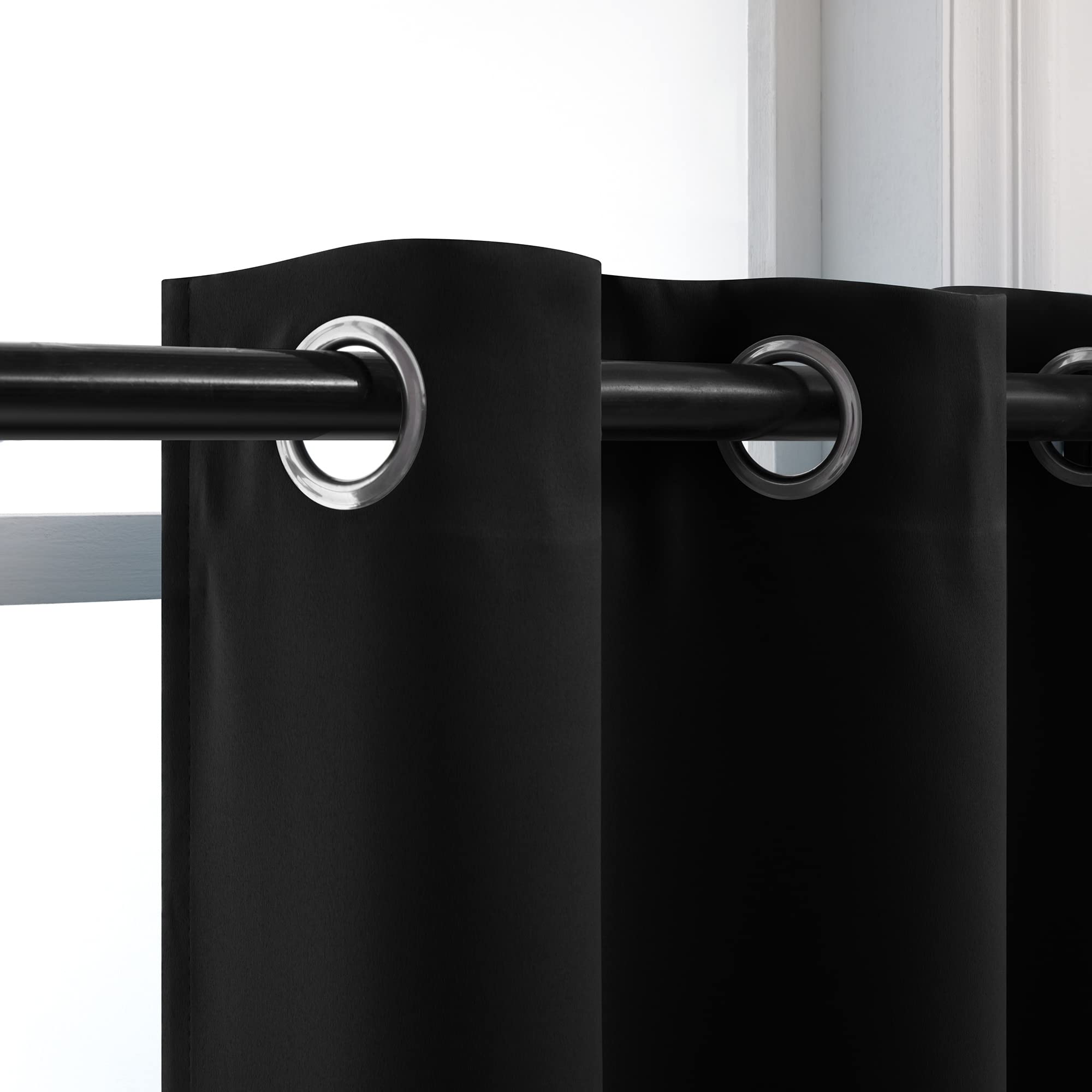 Short Blackout Curtains For Bedrooom 2 Panels Halloween Decor Grommet 24 Inch Length Room Darkening Small Window Curtains For Ba