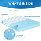 Ultra Thin Pillow For Sleeping- Cooling Gel Flat Pillow For Stomach And Back Sleepers, Slim Stomach Sleeping Pillow For Shoulder