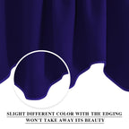 Nicetown Navy Blue Blackout Valance Curtains - Modern Design 52 Inches By 18 Inches Scalloped Rod Pocket Window Drapes/Draperies