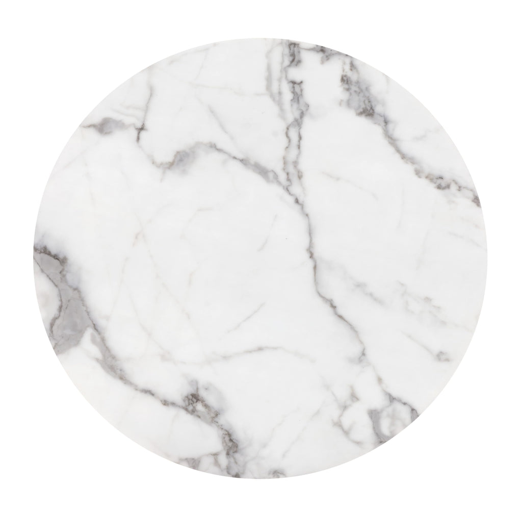 Tintern Dining Table White & Antique Brass