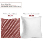 Nestl Throw Pillow Covers, Cozy Velvet Decorative Outdoor Pillow Covers 20X20 Inches, Soft Solid Cushion Covers For Sofa, Bed And Car, Set Of 4 - Misty Rose