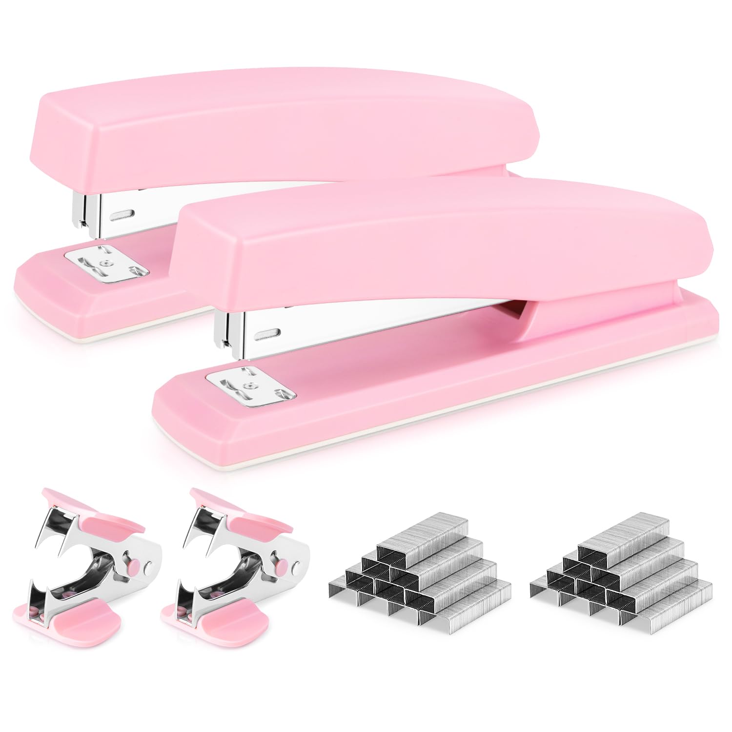 Deli Stapler, Desktop Stapler, 2 Pack, Office Stapler, 25 Sheet Capacity, Includes 2000 Staples And 2 Staple Removers, 2 Pack,Pi