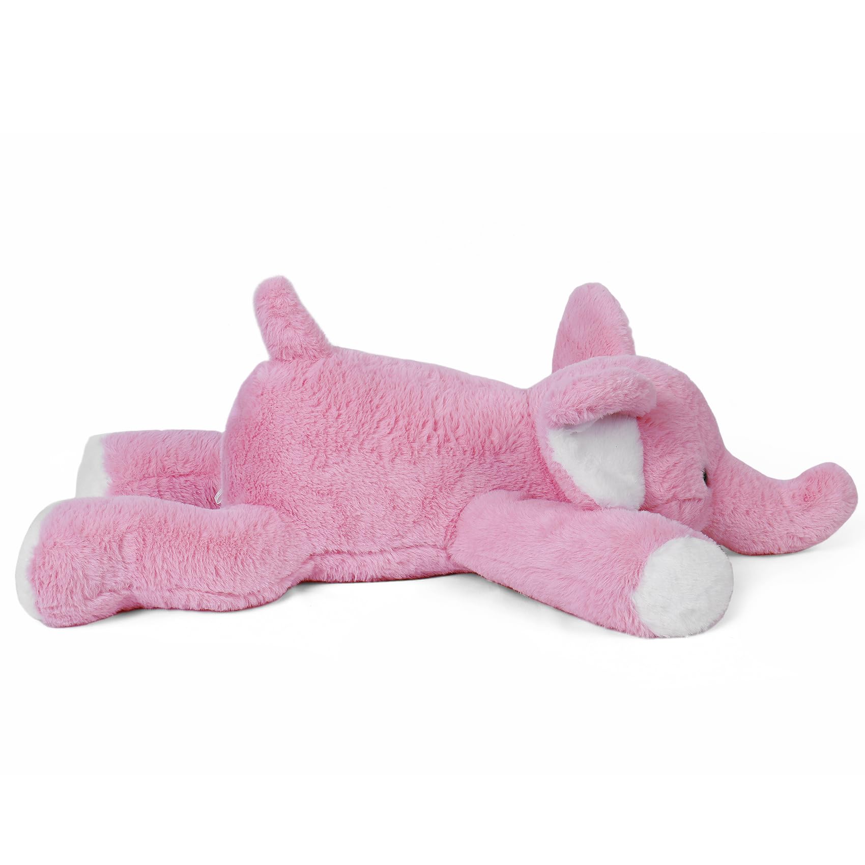 Jellymallow 5 Lbs 27' Weighted Elephant Stuffed Animals Pink, Giant Elephant Plush Pillow Huggable Plushie For Kids And Adults