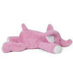 JellyMallow 27" Weighted Pink Elephant Plush Pillow - 5 lbs Huggable Stuffed Animal for Kids & Adults
