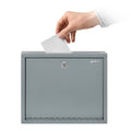 Adir Metal Suggestion Box With Lock And Slot, Wall Mount Deposit Box For Payments And Checks, Office Mail Box For Employees, Mai