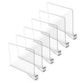 Hmdivor Acrylic Shelf Dividers for Closet Organization, Closet Shelf Organizer Closet Separator for Wood Shelves Clear Shelf Div