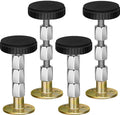 Bedexut Adjustable Threaded Headboard Stoppers Fixer, Bedside Antishake Telescopic Support Stabilizer, 4 Pack Metal Bed Frame Anti-Shake Tool For Room Wall, Beds, Cabinets, Sofas. (Gold 27-114Mm)