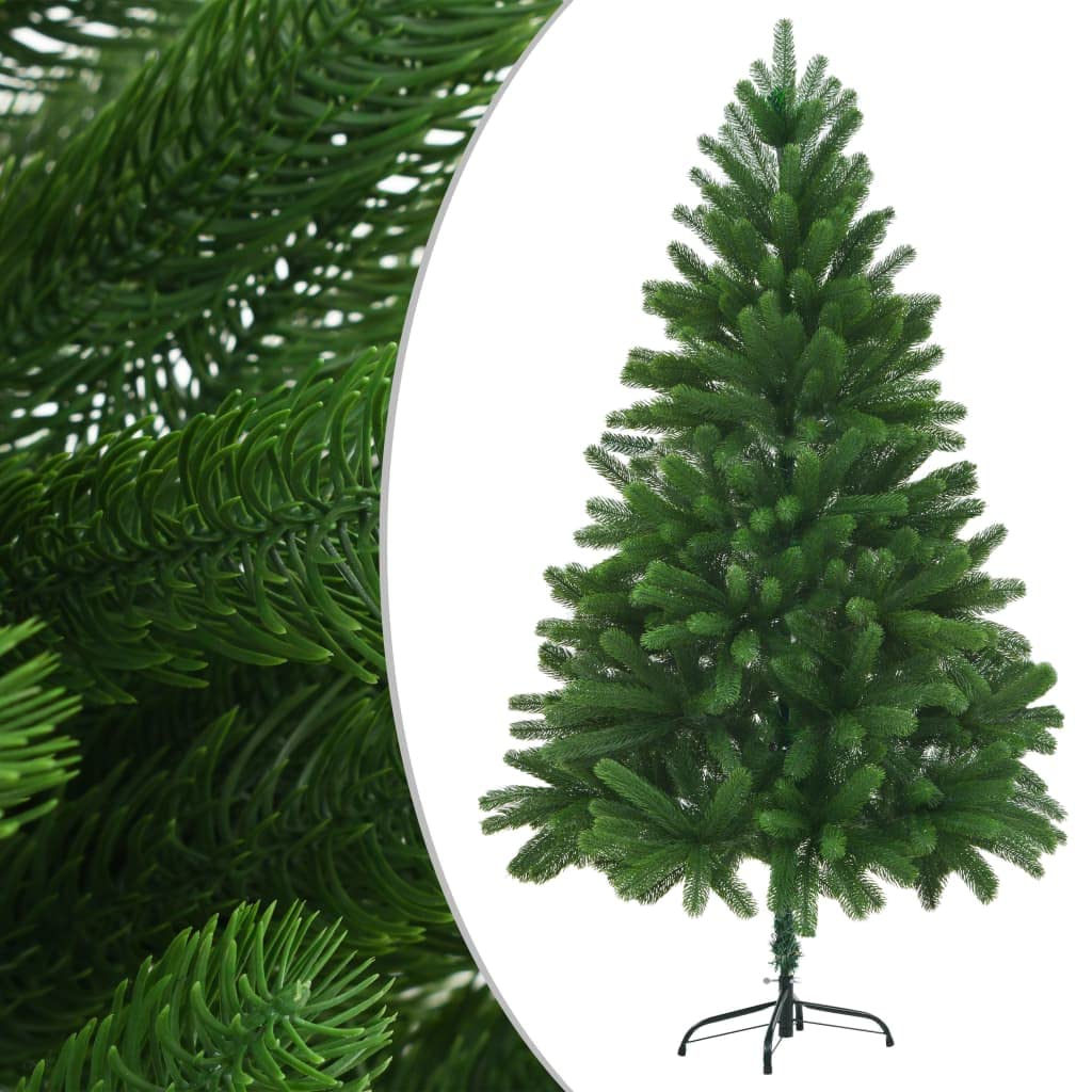 vidaXL Artificial Christmas Tree with Needle-Shaped Branches, 6 ft Lifelike Green PVC, Durable & Economical Xmas Decor for Indoor/Outdoor, Easy Assembly