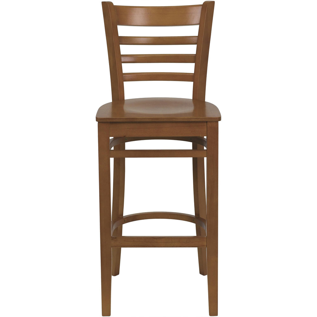 Flash Furniture HERCULES Series Ladder Back Cherry Wood Restaurant Barstool