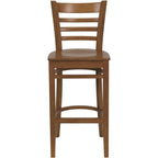 Flash Furniture HERCULES Series Ladder Back Cherry Wood Restaurant Barstool