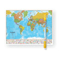 Waypoint Geographic Blue Ocean Series World Wall Map, Laminated World Map Poster, Educational Wall Art For Home, Classroom, Or O