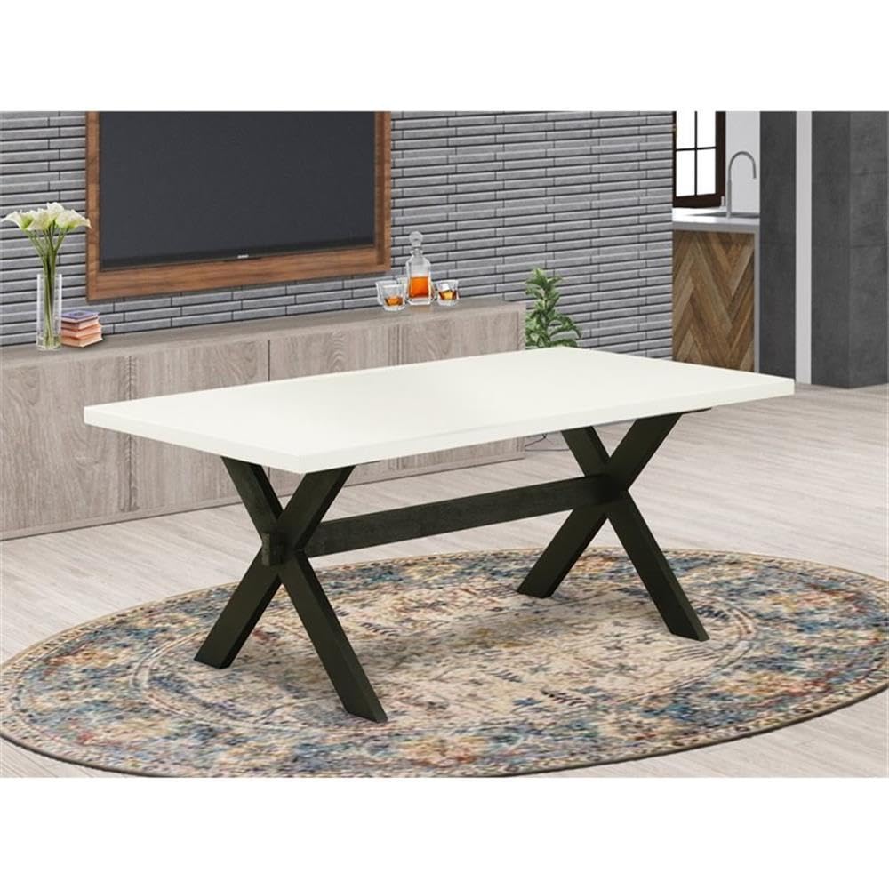 East West Furniture Xt627 X-Style Kitchen Dining Table - A Rectangle Wooden Table Top With Stylish Legs, 40X72 Inch, Multi-Color