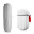 EXOMOON 1 Pcs Travel Soap Case 1 Pcs Toothbrush Case Waterproof Travel Soap Dish Shower with Convenient Handle Leakproof Travel