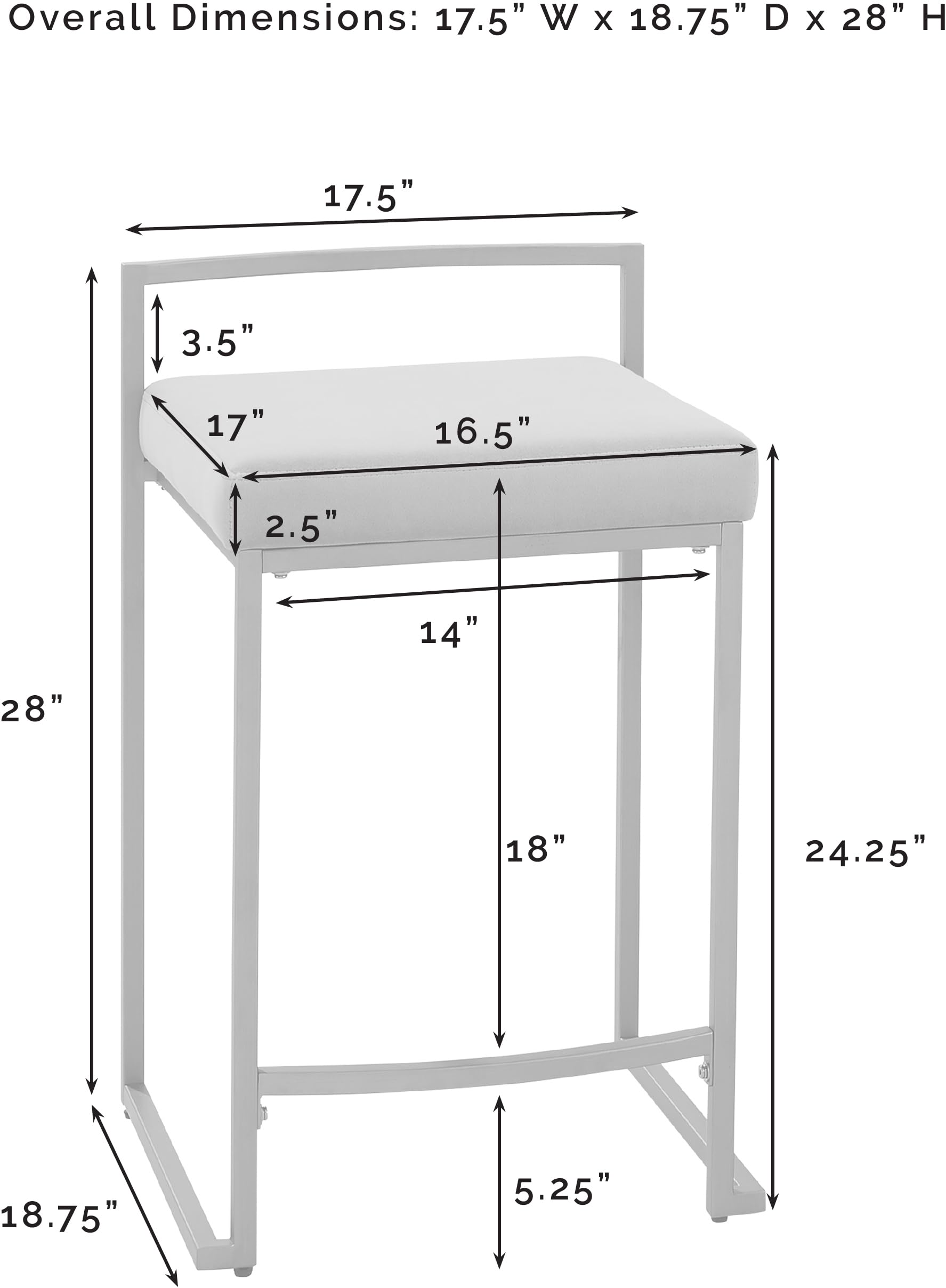 Crosley Furniture Harlowe Upholstered Seat Counter Height Bar Stools Set of 2, Kitchen and Dining, Navy/Gold