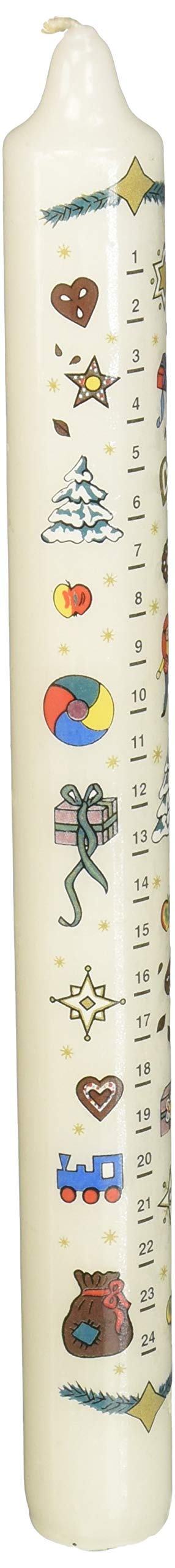 Alexander Taron 5034W German Advent Candle-White-12 H W X 1.25&quot; D, One Size, White