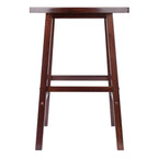Winsome Katashi Fan Shape Bar Stool, 28.6H in, Solid Wood, Walnut Finish