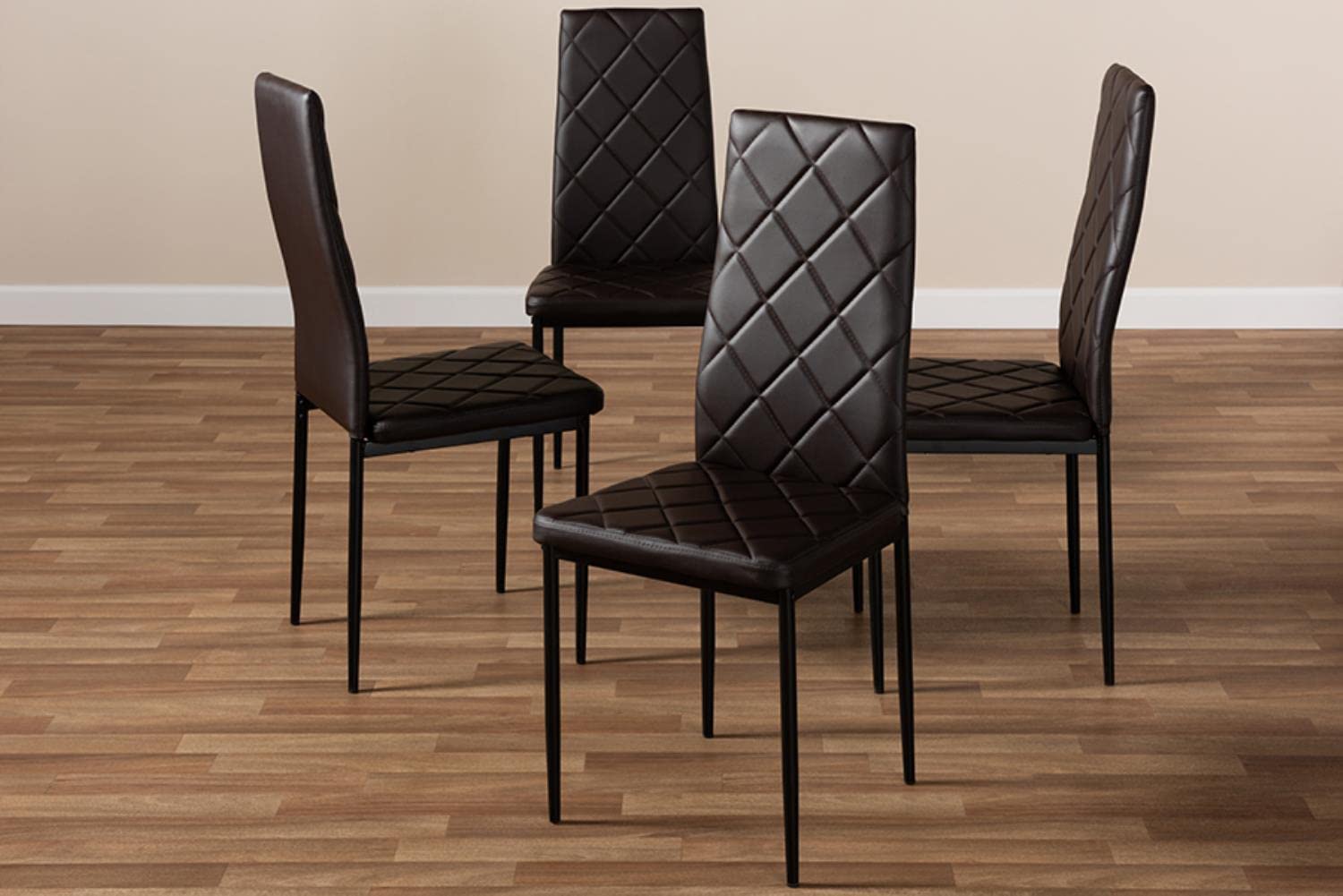 Baxton Studio Grid Tufted Design Dining Chair