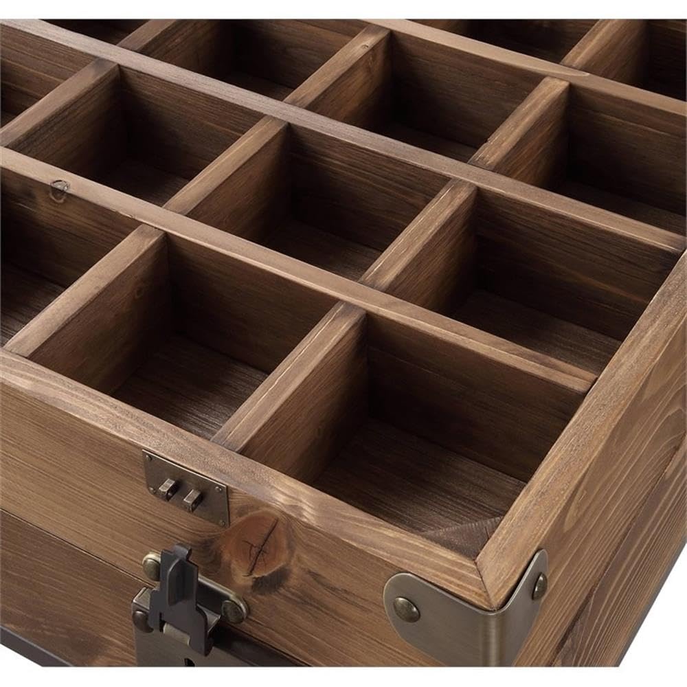 Acme Kolin Wooden Accent Table with Rectangular Top in Rustic Oak and Matte Gray