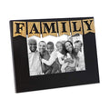 Isaac Jacobs Black Wood Sentiments FAMILY    Picture Frame, 4x6 inch, Photo Gift for Holiday, Display on Tabletop, Desk (Black)