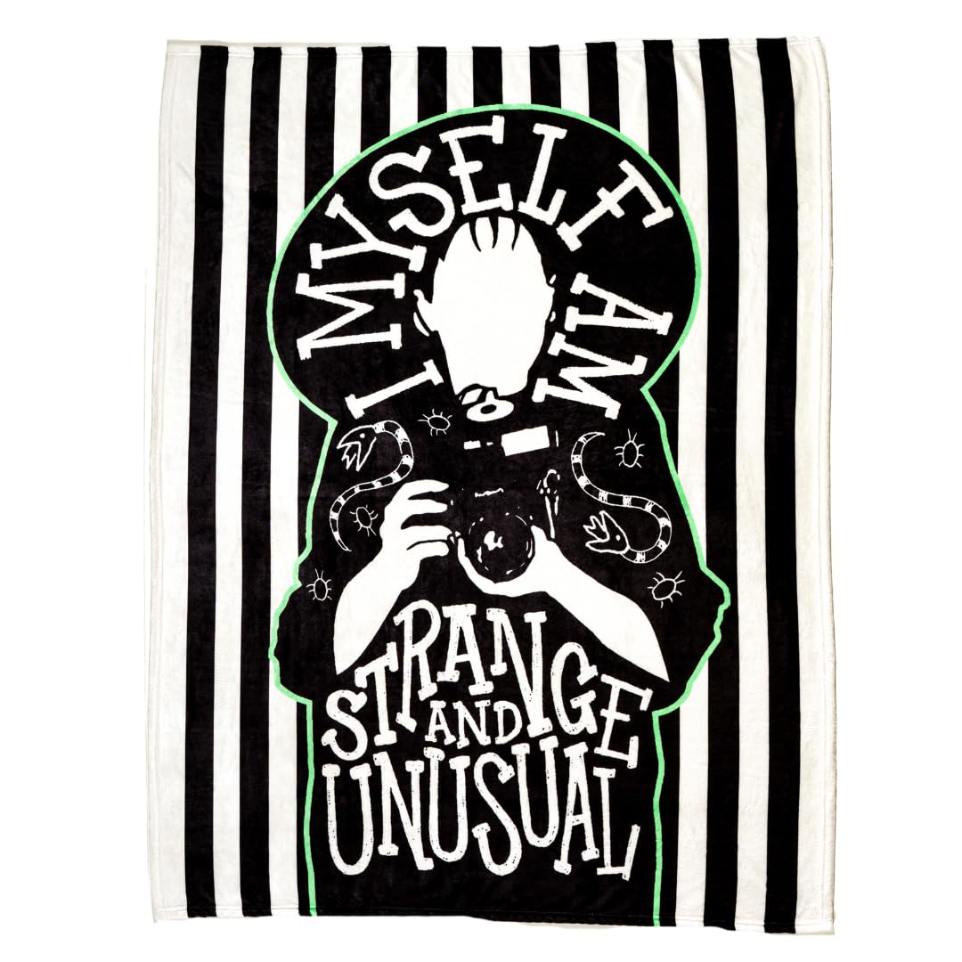 Franco Collectibles Beetlejuice Lydia Bedding Super Soft Micro Raschel Throw, 46 In X 60 In, (Officially Licensed Product)