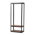 Baxton Studio Closet Storage Organizer, Black/Brown