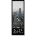 wallsthatspeak 6x27 Black Picture Frame for Puzzles Posters Photos or Artwork