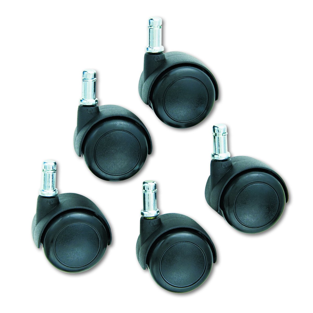 Safco Products 5132 Task Master Hard Floor Casters, 2' (Set of 5) for use with Task Master, Soft Tough and WorkFit Chairs (sold